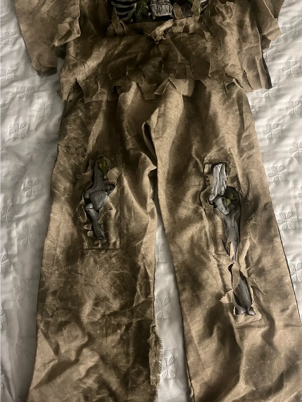Spirit Brown and Green Zombie Hooded Kids Matching Set M(8-10)
